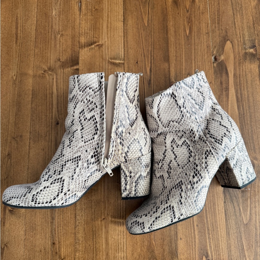 Old Navy Snakeskin Ankle Boots